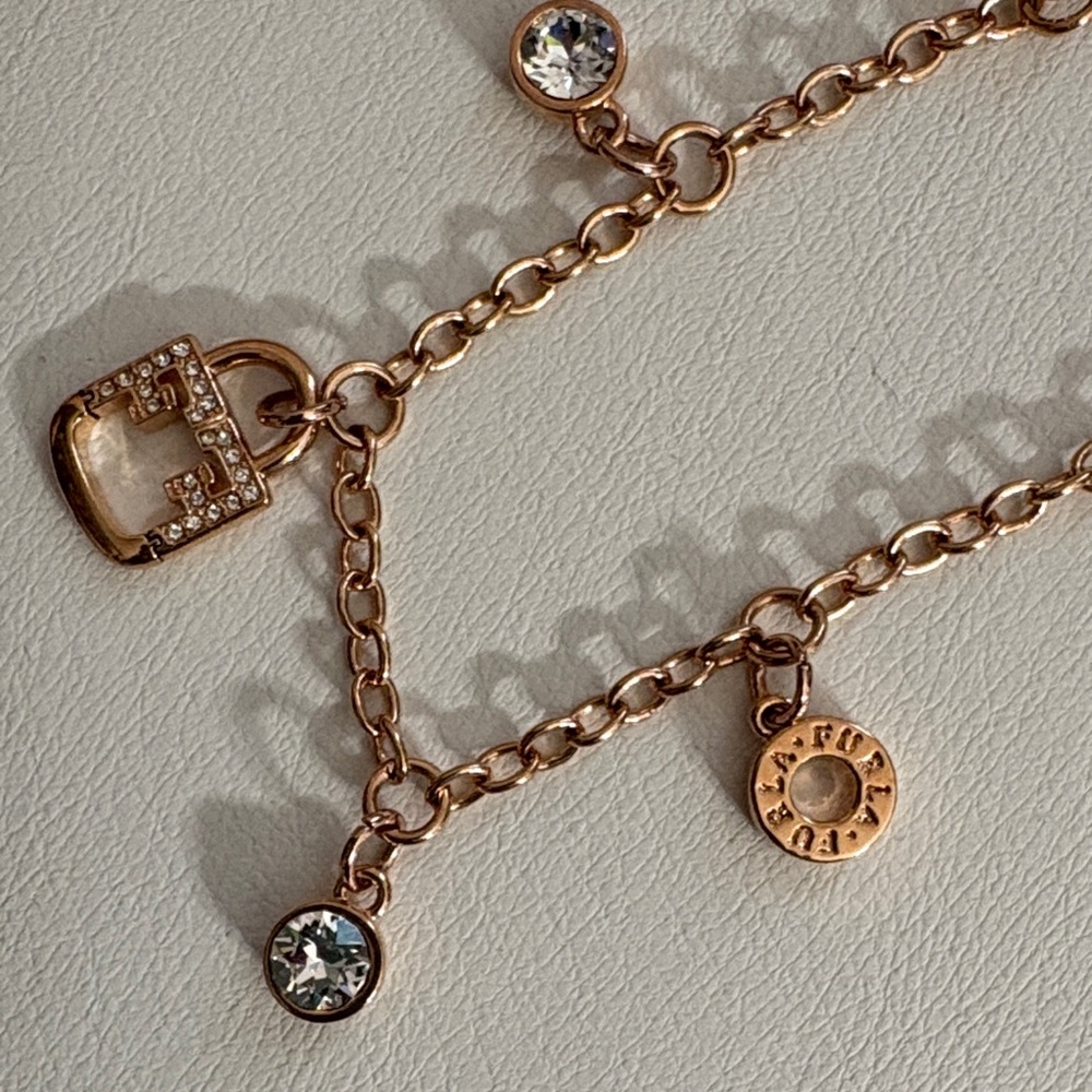Furla Rose Gold Chain Bracelet and Earrings Set - Picture 4 of 7